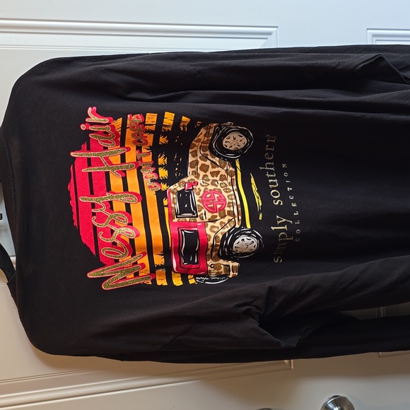 Simply Southern Black Long Sleeve Tee EUC - Picture 4 of 6